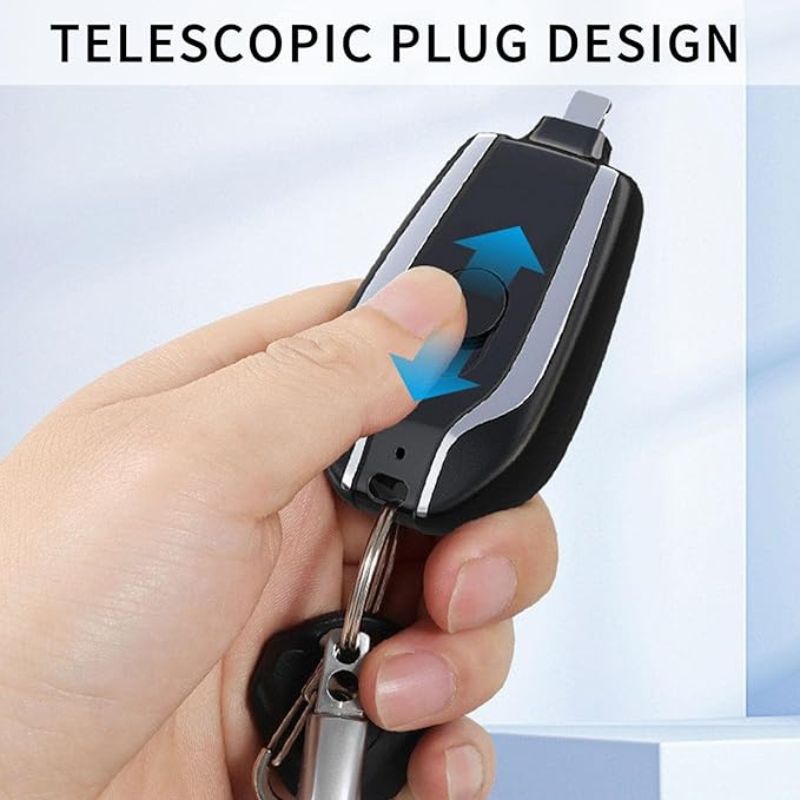 Mini Keychain Power Bank | Ultra-Compact 1500mAh Emergency Charger for Phones & Gadgets