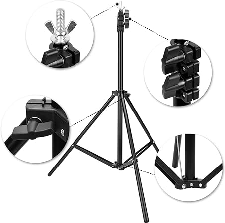10-Inch Ring Light Kit + 7 Ft Ring Light Stand | LED Photography & Video Lighting Set